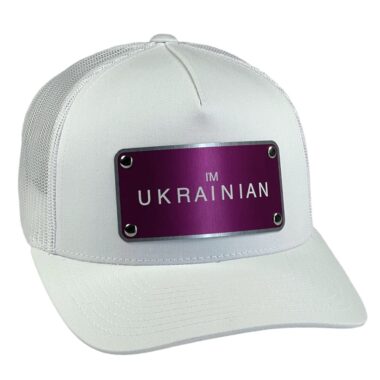 Кепка «I'M UKRAINIAN» white/pink